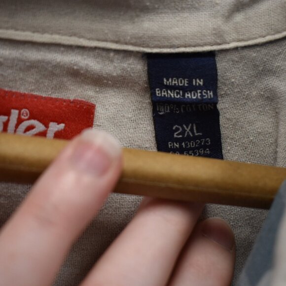 Wrangler Shirt 2XL Mens Plaid Short Sleeve Button Down Western Rodeo Cotton - Picture 5 of 14